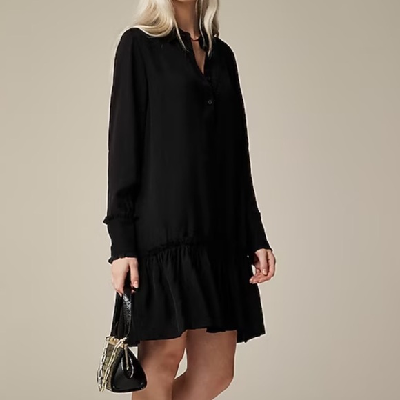J crew Amelia popover shirtdress in drapey viscose twill - Picture 1 of 5